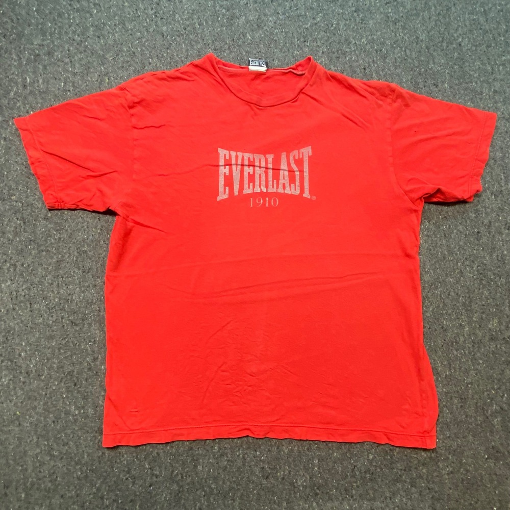 Everlast T Shirt XL Mens Red Streetwear Boxing 1910 Graphic Tee